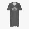 thumbnail image 4 of HOMBOM Mid-Length Dresses for Women Dark Gray Summer V-Neck A-Line 2024 Floral Plus Size Short Sleeve Dress XL, 4 of 5