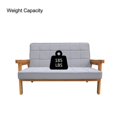 thumbnail image 4 of Microfibres fabric upholstered children leisure sofa with wood armrest, 4 of 9