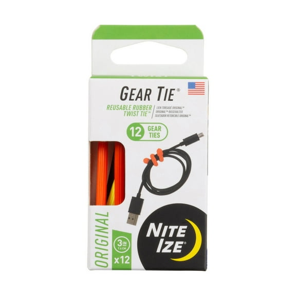 Nite Ize Gear Tie Propack 3In 12Pk Assorted