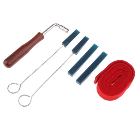 6pcs Musical Piano Tuning Rubber Mute Temperament Strip Fixing Tools Maintenance Set