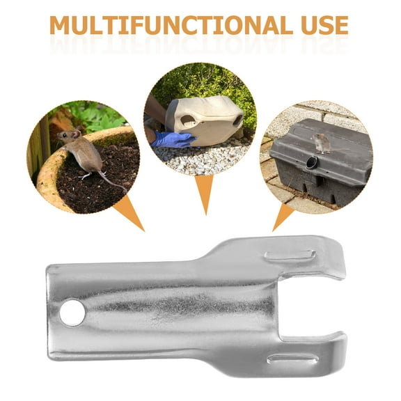 WRITWAA Set of 2 Bait Key Steel for Mice Station Home Use in Warehouse and Restaurant Settings