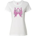 thumbnail image 3 of Inktastic Breast Cancer Awareness with Butterfly Ribbon Words Women's T-Shirt, 3 of 5