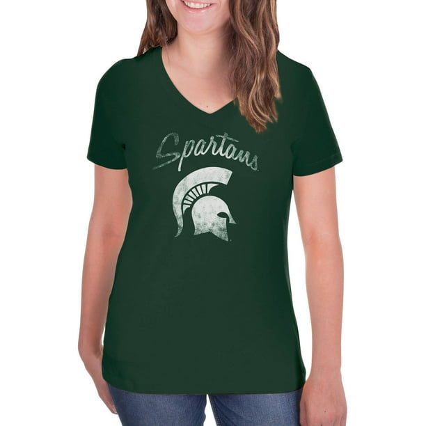 NCAA Michigan State Spartans Women's VNeck Tunic Cotton Tee Shirt