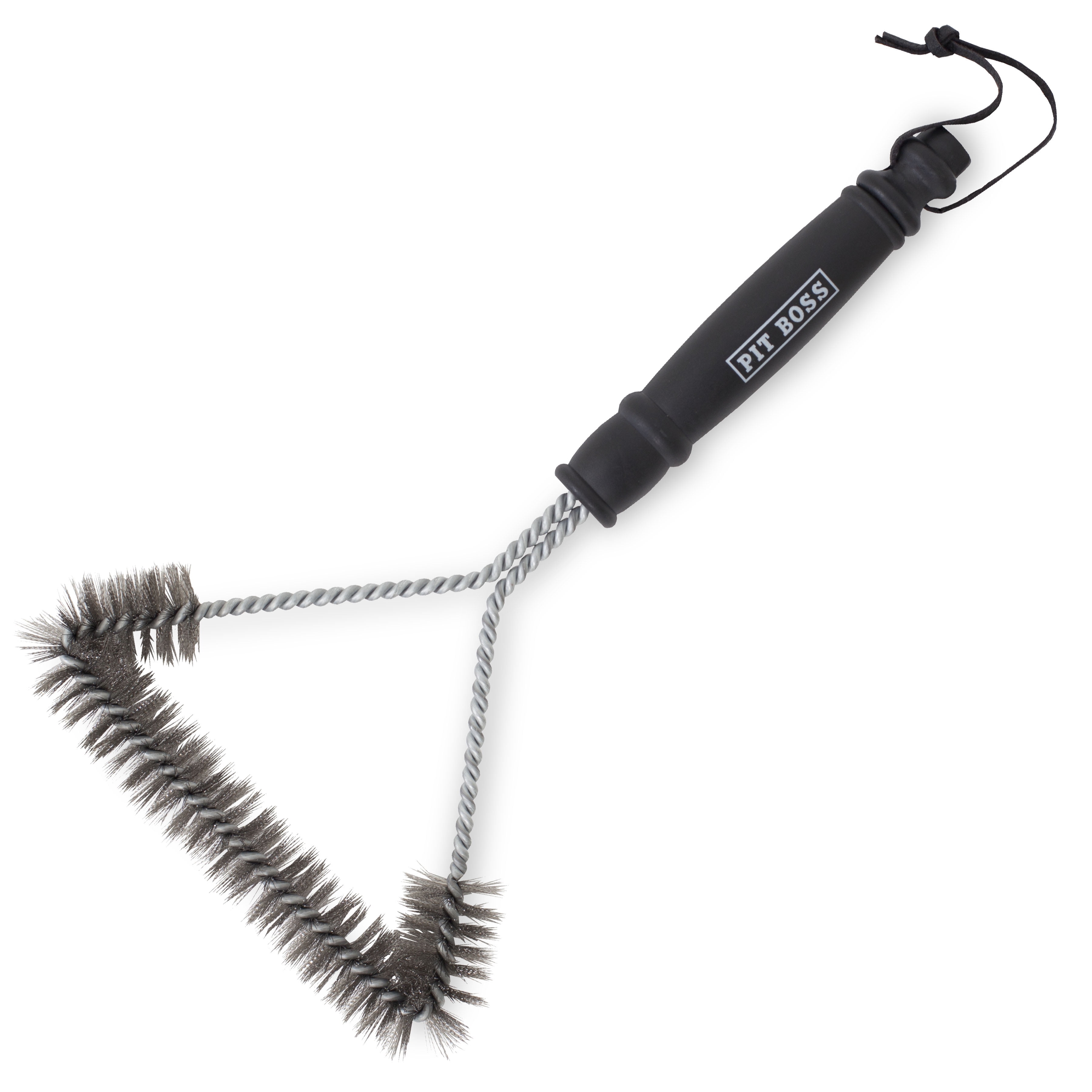 Pit Boss 12" Woven Wire Barbecue Grill Brush w/ NoSlip Handle Cleaner
