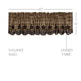 thumbnail image 2 of VHC Brands Star Cotton Primitive Kitchen Curtains Rod Pocket Appliqued 16x60 Valance, Raven Black, 2 of 5
