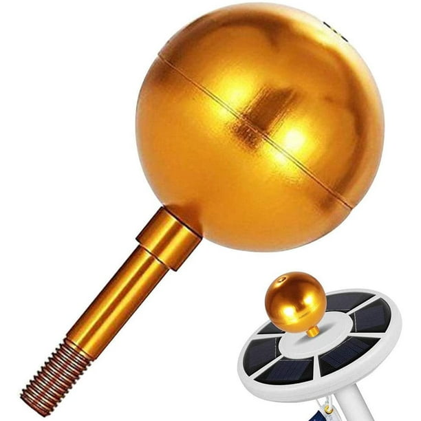 3 inch Golden Gold Ball Flagpole Pole Finial Top