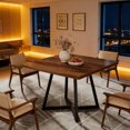 thumbnail image 4 of Miekor Furniture Vintage Square Dining Table,Wood Kitchen Table,Classic Design Dining Table No2782, 4 of 7