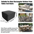 thumbnail image 2 of Rectangular Patio Table Cover Rectangular Patio Furniture Covers Outdoor Furniture Covers Waterproof Table Chair Set Cover Dustproof Bistro Couch Coffee Picnic Outdoor Indoor, 2 of 8