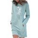 thumbnail image 1 of Vestido estampado de Halloween con cuello redondo, manga larga, cómodo, informal, a la moda para mujer Pompotops hdfakjf3385, 1 of 8