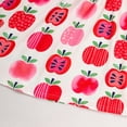 thumbnail image 6 of ZEHJUHAN Baby Girl Apple All-Over Print Round Neck Back to School Dress Flutter Sleeve A-Line Soft Dress Red，18-24M, 6 of 7