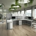 thumbnail image 2 of Office in an Hour 2 Person L Cubicle Desk Set in Pure White - Engineered Wood, 2 of 10