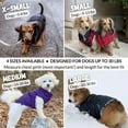 thumbnail image 3 of Reversible Puffer Dog Coat – Warm Winter Dog Jacket & Water-Repellent Insulated Dog Coat with Harness Hole, Windproof, Adjustable Fit for Small & Medium Dogs, Dachshunds – Lava Red, X-Small, 3 of 8