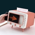 thumbnail image 6 of TV Tissue Box Multi Functional Creative Tissue Box Holder with Cell Phone Slot Decoration Tissue Holder Home Living Room Cute StyleKleenex Box Holder for Bathroom Office, 6 of 7
