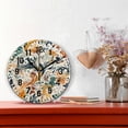 thumbnail image 2 of Yayeee 10" Wall Clock Battery Operated Quartz Round Silent Non-Ticking Home Decor, Whimsical Leaves, 2 of 6