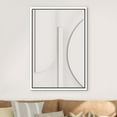 thumbnail image 3 of PixonSign Framed Wall Art White Geometric Mid-Century Polygon Landscape Abstract Geometry Paintings Minimalism Modern Art Decor Contemporary Canvas Prints Fine Art for Rooms - 16"x24" White, 3 of 5