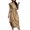 Khaki, variant on Fesfesfes Women Dress Spring Casual Skew Collar Short Sleeves Print Dress Clothes Sale
