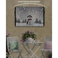 thumbnail image 6 of Outdoor TV Cover 60 to 65 Inch Weatherproof, Snowman Christmas Waterproof TV Screen Protector for Outside Decor with Zipper and Pocket 58"L x 37"H , Gray Winter Snow Scenery, 6 of 7