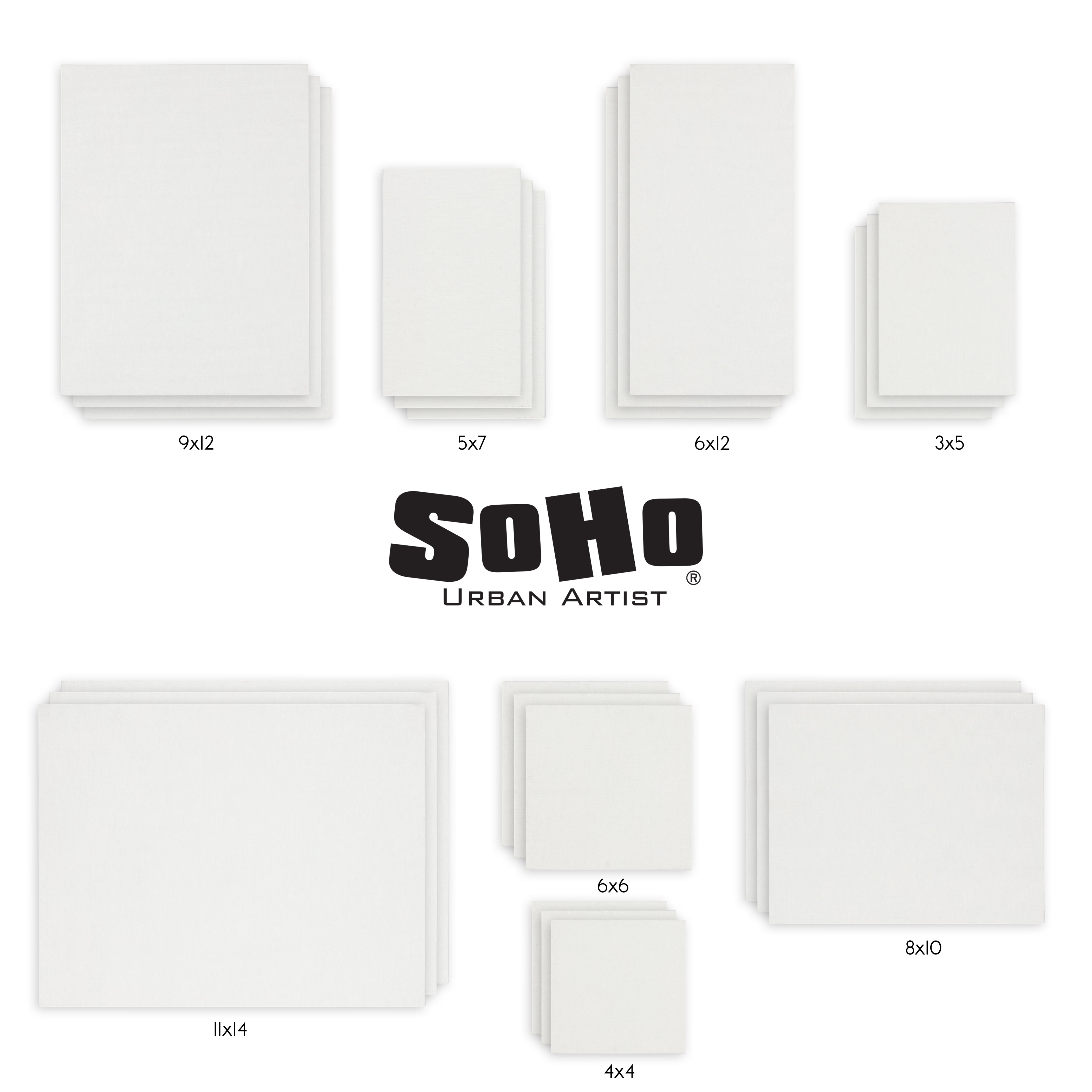 Soho Canvas Panel 3 Pack – 4x6