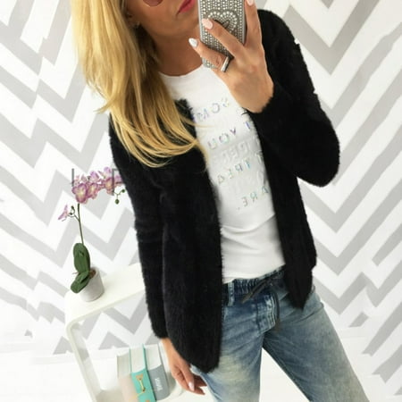 - EFINNY Fashion Women Knitted Long Sleeve Cardigan Sweater Coat Short Jacket Outwear