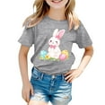 thumbnail image 2 of Easter Egg Bunny Graphic Tee for Toddler Kids Holiday Celebration Shirt Size:12-13 Years, 2 of 3