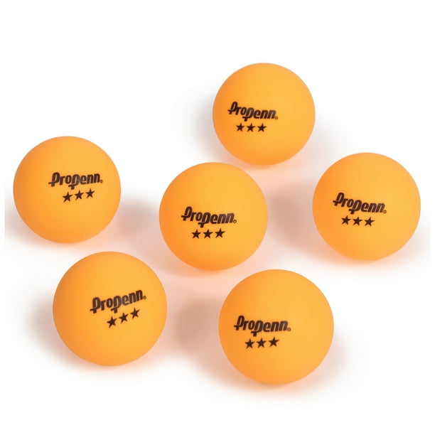 Penn Pro 3Star Table Tennis Balls, 40 mm, Orange, 6 Count