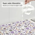thumbnail image 6 of Kdxio Lavender Flowers for Dish Drying Mat,24*18 inch Absorbent Dish Drainer Kitchen Counter,Large Size Dish Drying Pad for Countertops,Draining Racks, 6 of 9
