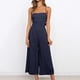 thumbnail image 4 of Mono de verano sin mangas con tirantes finos y lazo en la espalda para mujer, elegante, de cintura alta, con pernera ancha y bolsillos Fridja  alkflakhf37149, 4 of 9