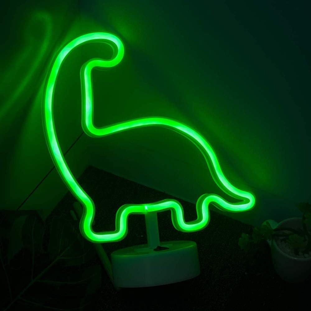 HuiyiNeon Light Base, Cactus Lights Neon Signs - Cactus Neon Light for Bedroom,Tabletop Decor - Battery/USB Powered Green LED Cactus Light