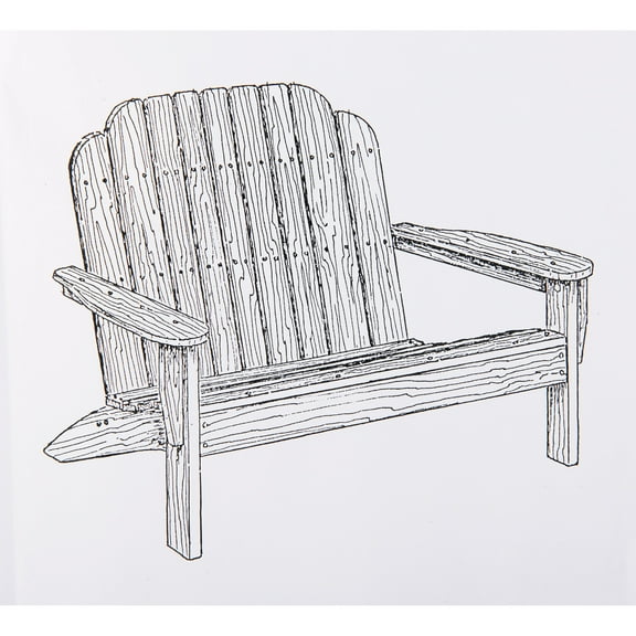 Woodcraft Project Paper Plan To Build Adirondack Loveseat - Material Not Included