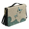 thumbnail image 2 of ZUXONGSY Boho Mandala Butterfly Print Bible Cover for Women Men Leather Bible Bag with Handle and Detachable Strap Portable Bible Holder Zippered Bible Protector, L, 2 of 7
