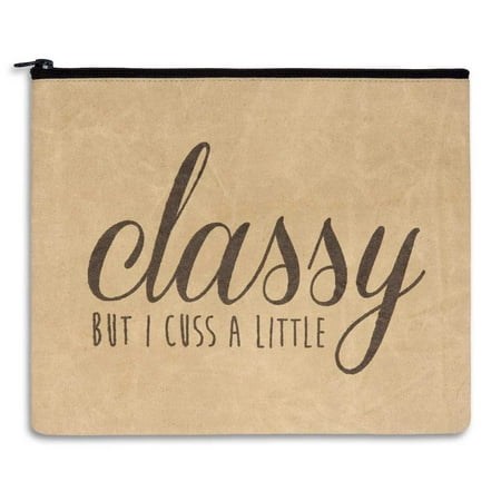 Classy..But I Cuss A Little" Canvas Toiletry Bag