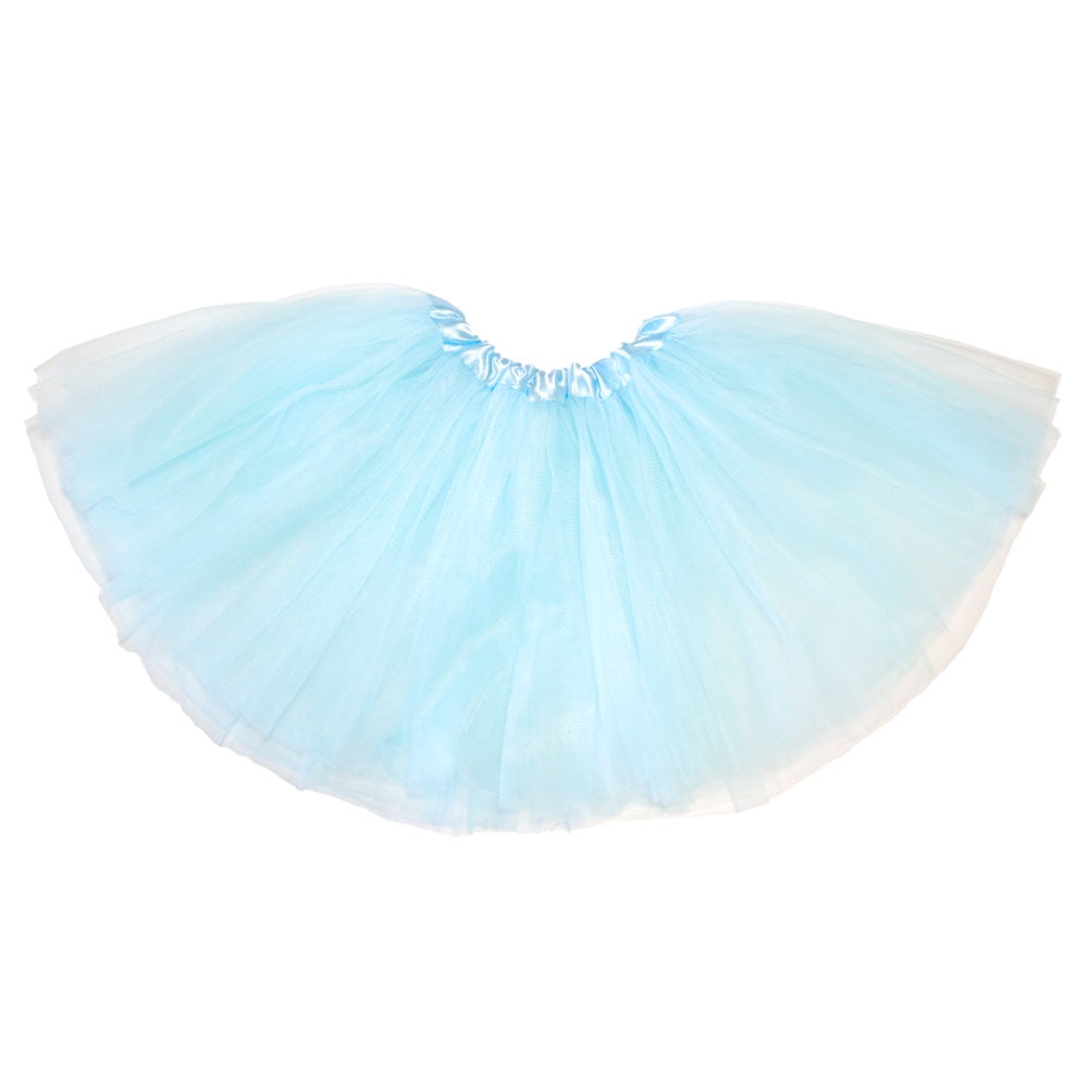 HairBow Center - Little Girls Tutu 3-Layer Ballerina Light Blue ...