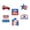Multicolor, variant on 250 Anniversary Usa 4Th Of July Independence Day Decorations Red, White Blue 6Pc Patriotic Independence Day Tiered Tray Decorate,Memorial Day Vintage Wood Sign,Home Table Decorate