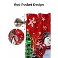 thumbnail image 5 of Christmas Tree Snowman Valances for Windows Xmas Snowflakes Buffalo Plaid Red Kitchen Valance Curtain Rod Pocket Small Curtains for Cafe Bathroom Laundry Basement 42" x 18", 5 of 8