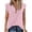 Pink, variant on Going Out Tops for Women V Neck Large Size Solid Color Loose Plus Size Womens Clothing,Pink,M