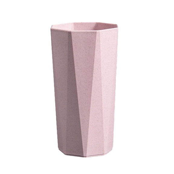 BRIGHTFUFU 1Set Pink PP Coffee Mugs for Daily Use