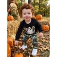 thumbnail image 6 of Loicainy Baby Toddler Boy Girl Halloween Outfits 6 12 18 24 Months 2T 3T 4T Ghost Print Crew Neck Sweatshirt and Pants Clothes Set, 6 of 9