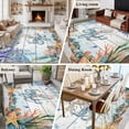 thumbnail image 5 of Large Area Rugs for Living Room Bedroom, Octopus Coastal 8'x10' Rug Washable Carpet Runner Indoor Outdoor, Summer Nautical Starfish Coral Grey Wooden Non Slip Floor Mats Rug for Kitchen, Patio, 5 of 8