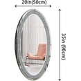 thumbnail image 2 of SHYFOY 36" L x 23" W Oval Wall Mirror for Living Room Decor, Diamond Design Accent Mirror,Decorative Mirrors for Wall, 2 of 7