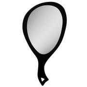 Zadro 8"x11.5" Teardrop Handheld Mirror, 1X Magnification Optical Glass, Professional Ergonomic Design for Makeup Hairstyling Touch-ups Grooming