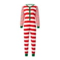 thumbnail image 2 of Onesie Pajama Christmas PJs Holiday Nightwear with Long Pants/Button Jumpsuit Sleepwear Matching Family Pajamas Sets, 2 of 9
