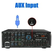 Mad Hornets AS-336BU Reverberation Bluetooth 5.0 Vehicle Audio Amplifier with Remote Control, Black