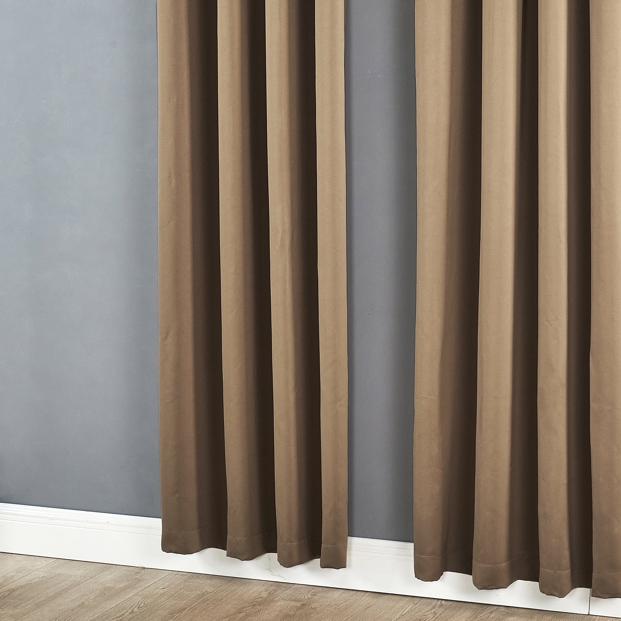 Home Soft Things Solid Blackout Curtains/Drapes Thermal Insulated Grommet Darkening Curtains, 2 Curtains and 2 Tiebacks Set - Amphora - 54 x 84 inches