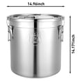 thumbnail image 2 of Stainless Steel Airtight Canister for Kitchen,Food Storage Containers, Rice Cereal Grain Container, Storage Food Flour Sugar Milk Cookie (33L), 2 of 9