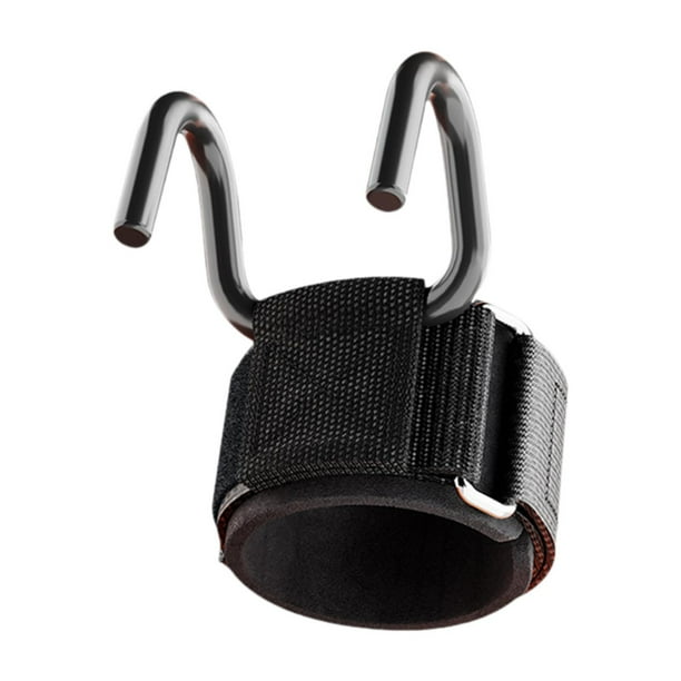 Gancho de levantamiento de pesas con correa de muñeca pulldown acolchada para hombres de gimnasio de levantamiento de energía Ancho de gancho de 6 cm
