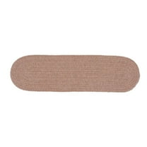 Colonial Mills Bristol Braided Wool blend Oval Stair Treads Mocha 8"x28" (SET 13)