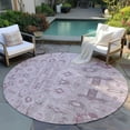 thumbnail image 6 of Addison Rugs Chantille Indoor/Outdoor Traditional Oriental Pink Washable Round Rug, 8' x 8', 6 of 6