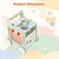 thumbnail image 3 of Costway 6-in-1 Baby Push Walker Wooden Strollers Learning Activity Center Toy with Kitchen 12+ months+ Green, 3 of 10