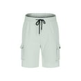 thumbnail image 3 of JIUKE Cargo Shorts for Men Casual Elastic Waist Straight Leg Lightweight Summer Hiking Shorts Work Shorts with Povkets, 3 of 8