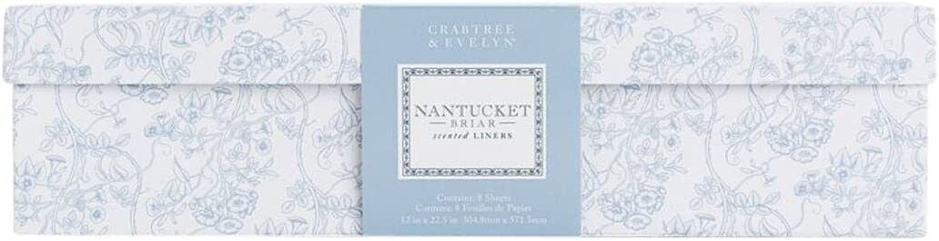 Crabtree & Evelyn Paper Drawer Liner Nantucket Briar 12 in x 22.5 in 8 Sheets